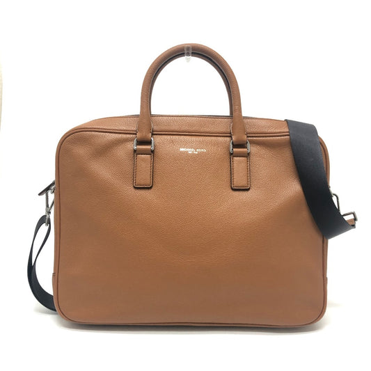 Michael Kors ロゴ カバン 2WAY ブリーフケース 書類バッグ ビジネスバッグ レザー メンズ ブラウン