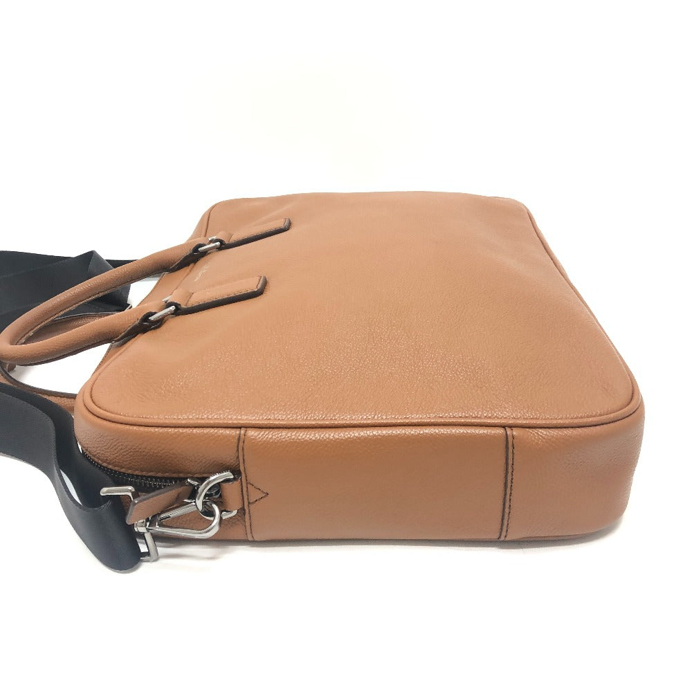Michael Kors Logo 2-Way Briefcase, Document Bag, Business Bag, Leather, Men's, Brown
