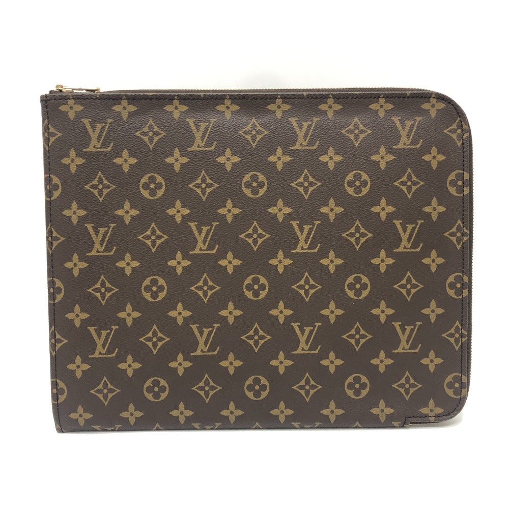 LOUIS VUITTON M53456 Poche Document Bag, L-shaped zipper clutch bag, unisex, brown