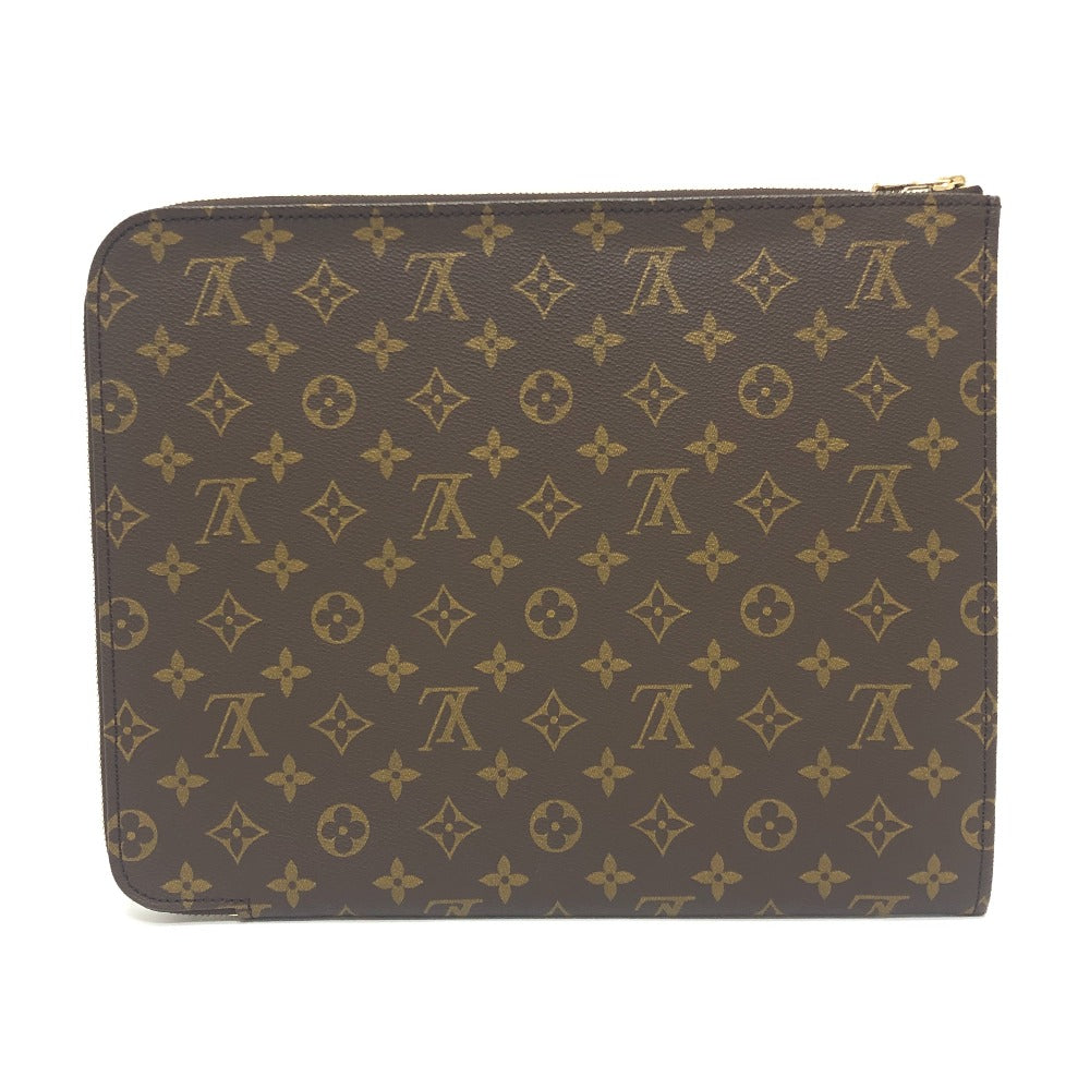 LOUIS VUITTON M53456 Poche Document Bag, L-shaped zipper clutch bag, unisex, brown