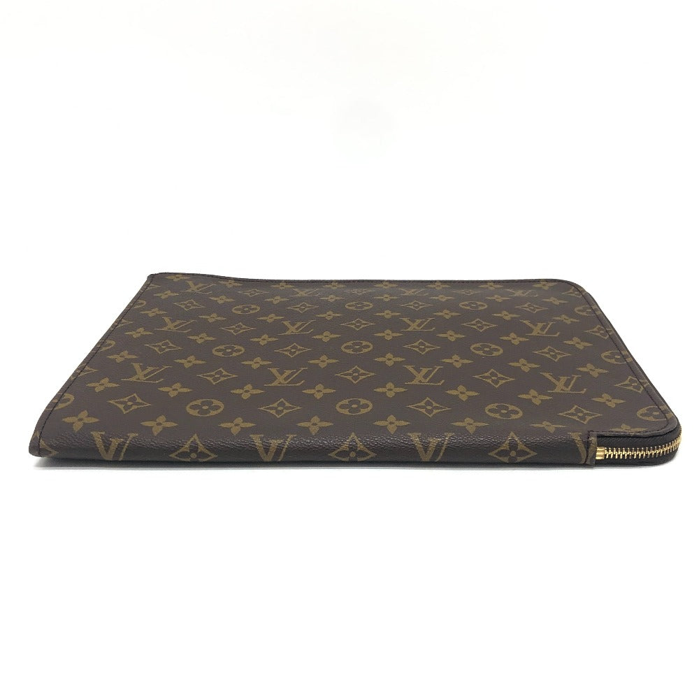 LOUIS VUITTON M53456 Poche Document Bag, L-shaped zipper clutch bag, unisex, brown