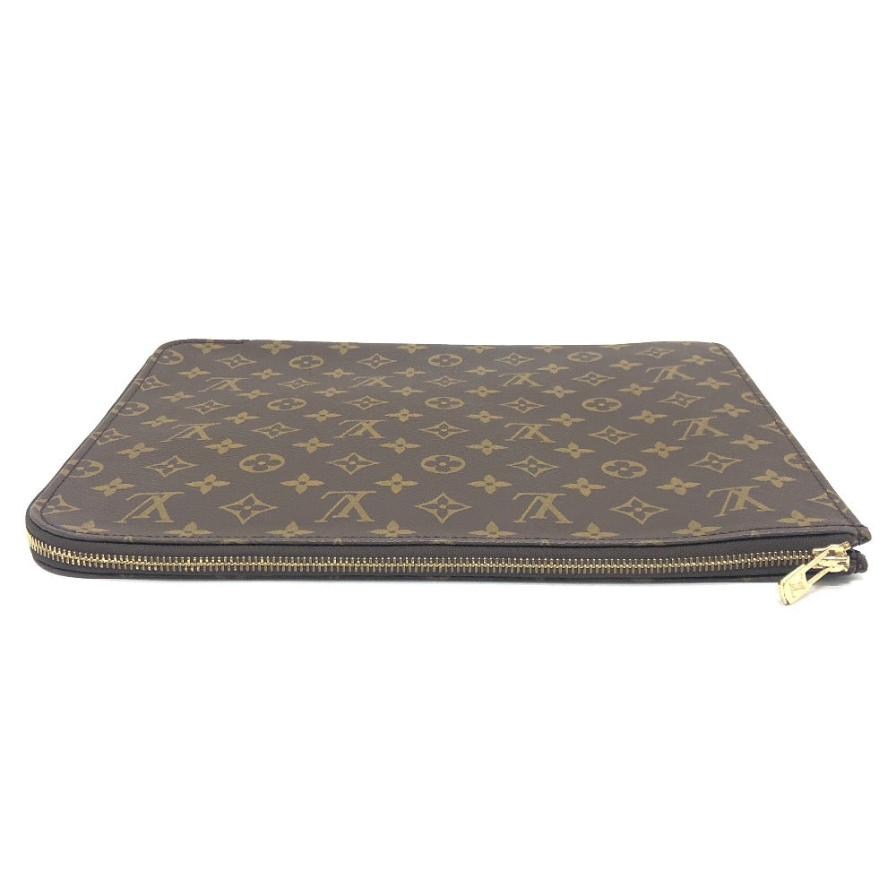 LOUIS VUITTON M53456 Poche Document Bag, L-shaped zipper clutch bag, unisex, brown