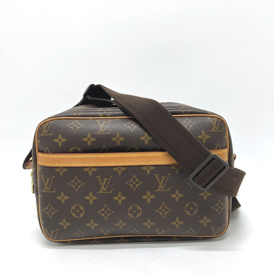 LOUIS VUITTON M45254 リポーターPM カバン バッグ 斜め掛け ショルダーバッグ モノグラムキャンバス レディース ブラウン