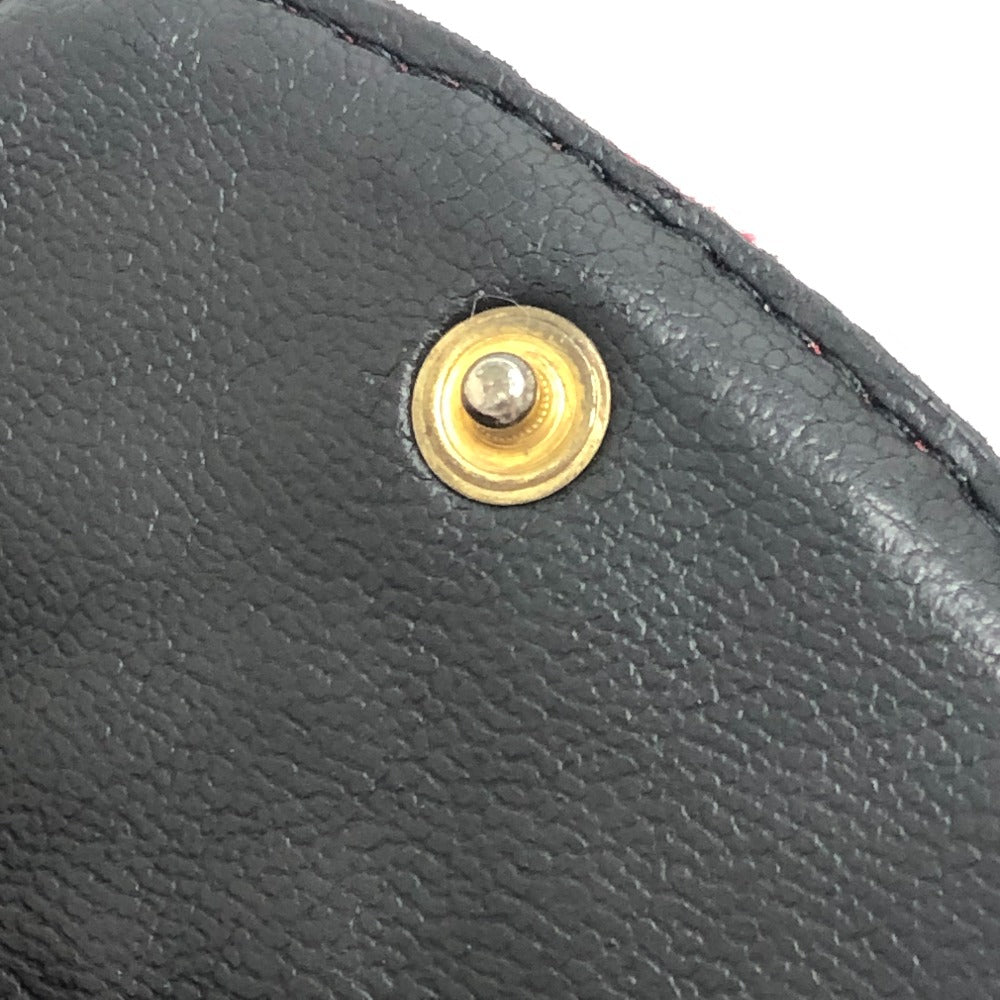 CHANEL Coco Mark Matelasse Chain Miniature Pouch Shoulder Bag Jersey Women's Red