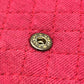 CHANEL Coco Mark Matelasse Chain Miniature Pouch Shoulder Bag Jersey Women's Red