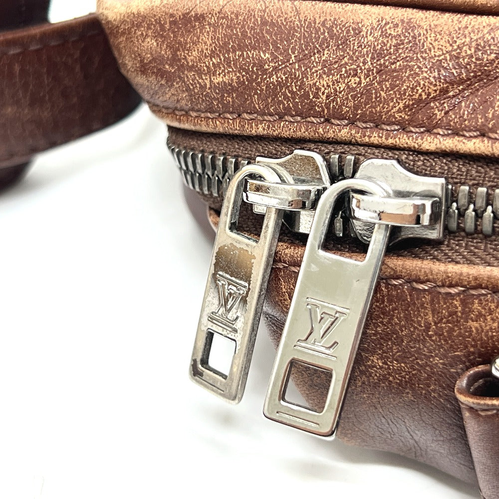LOUIS VUITTON M92359 Diffiel Clarkson Shoulder Bag, Leather, Men's, Cafe Brown