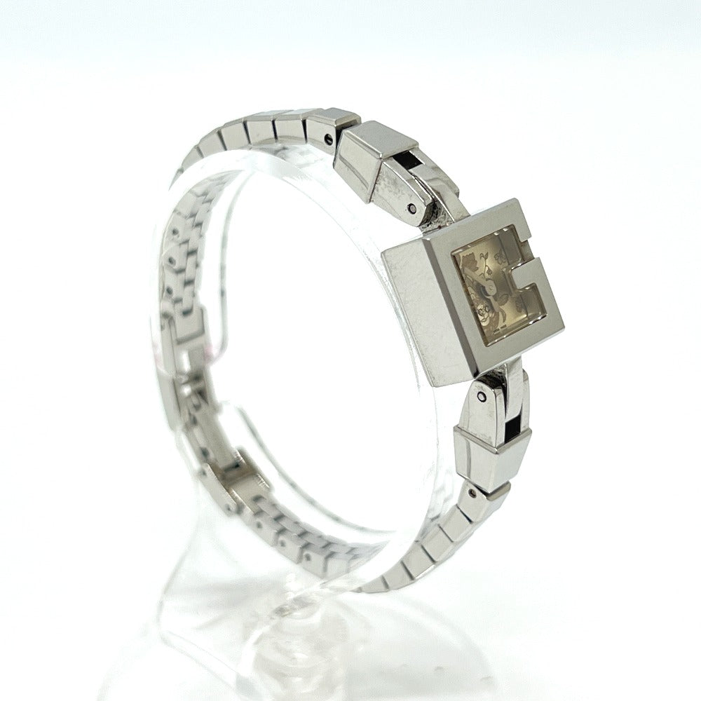 GUCCI 102 G Mini Square Chain Quartz Watch, Stainless Steel, Women's, Silver