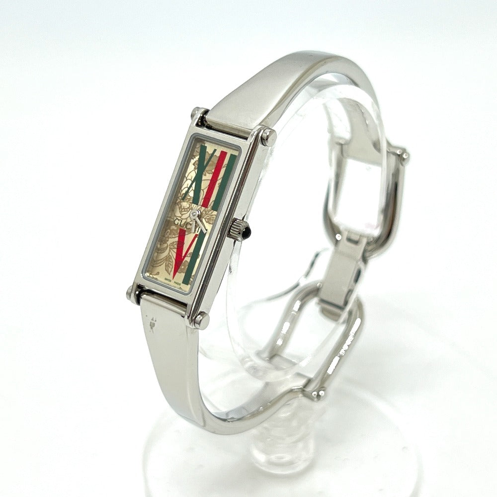GUCCI 1500L Square Bangle Watch, Quartz Movement, Stainless Steel, Women's, Silver