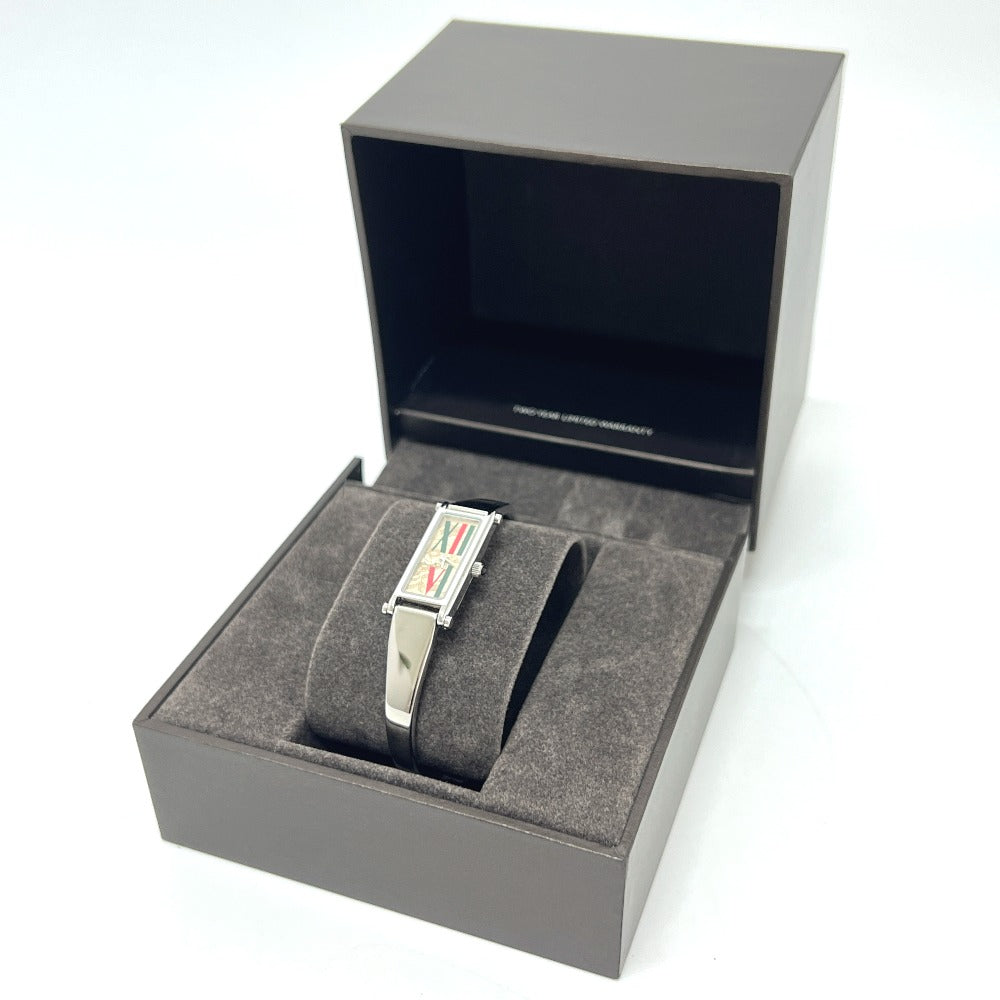 GUCCI 1500L Square Bangle Watch, Quartz Movement, Stainless Steel, Women's, Silver