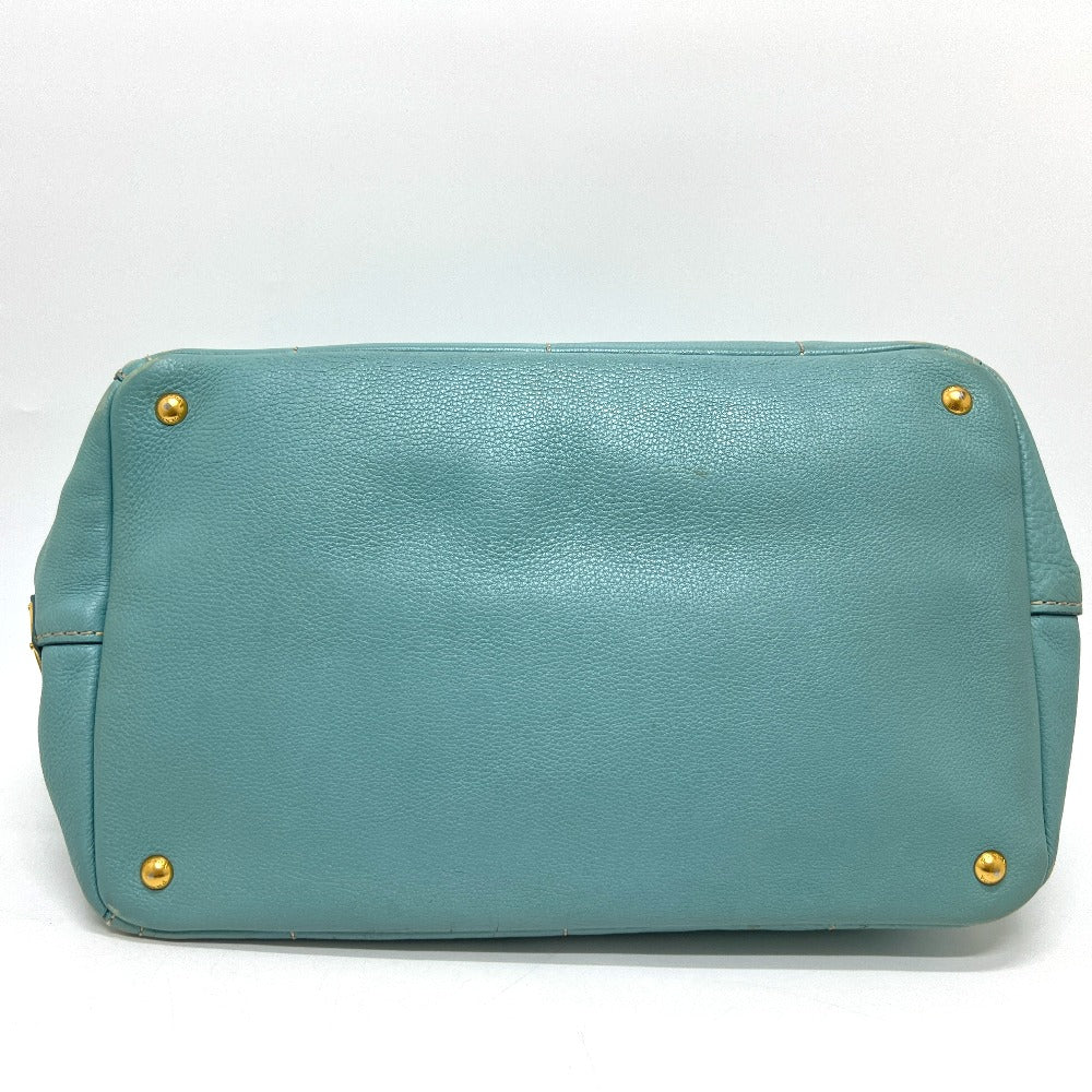 PRADA BN1872 ロゴ カナパ カバン バッグ ハンドバッグ 大容量 トートバッグ レザー レディース ブルー