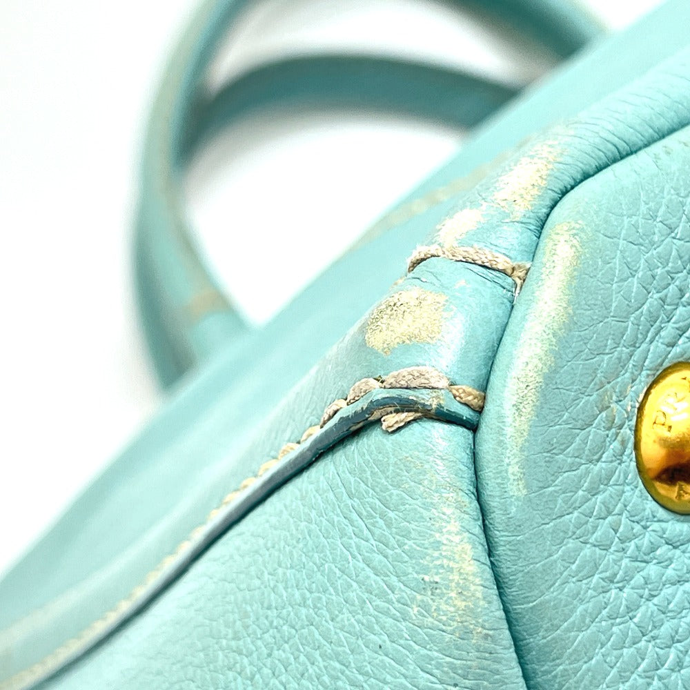PRADA BN1872 ロゴ カナパ カバン バッグ ハンドバッグ 大容量 トートバッグ レザー レディース ブルー