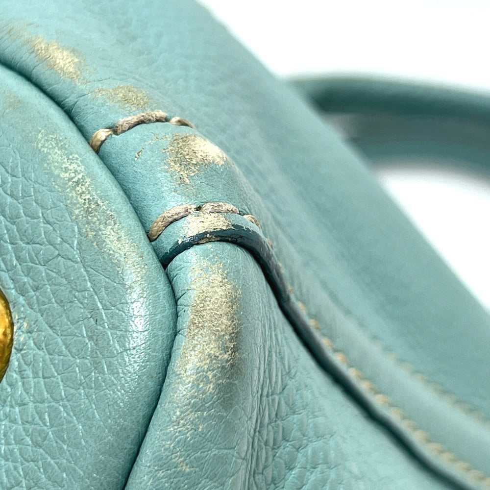 PRADA BN1872 ロゴ カナパ カバン バッグ ハンドバッグ 大容量 トートバッグ レザー レディース ブルー