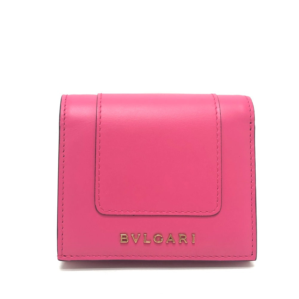 BVLGARI 288858 Serpenti Wallet, Mini Wallet, Tri-fold Wallet, Leather, Women's, Pink