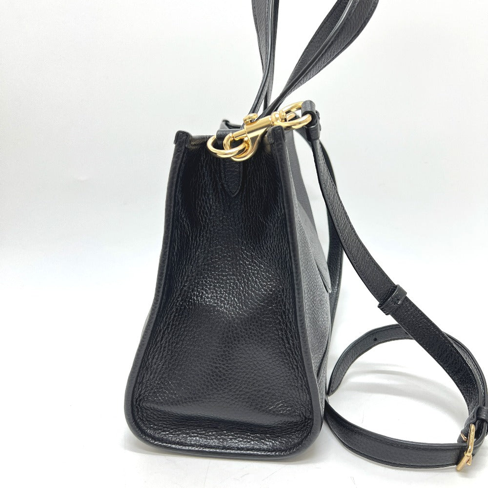 COACH C2004 Dempsey Carryall with Patch Tote Bag, 2-Way Bag, Handbag, Leather, Women's, Black