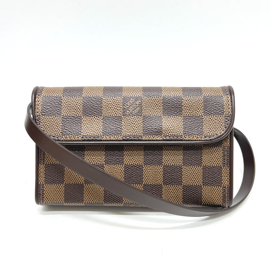LOUIS VUITTON N51856 ポシェット フロランティーヌ SPOオーダー カバン バッグ ボディバッグ ウエストバッグ ダミエキャンバス レディース エベヌ ブラウン