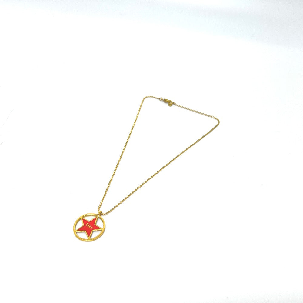 Christian Dior サークル スター チェーン アクセサリー ネックレス ゴールド レディース ゴールド