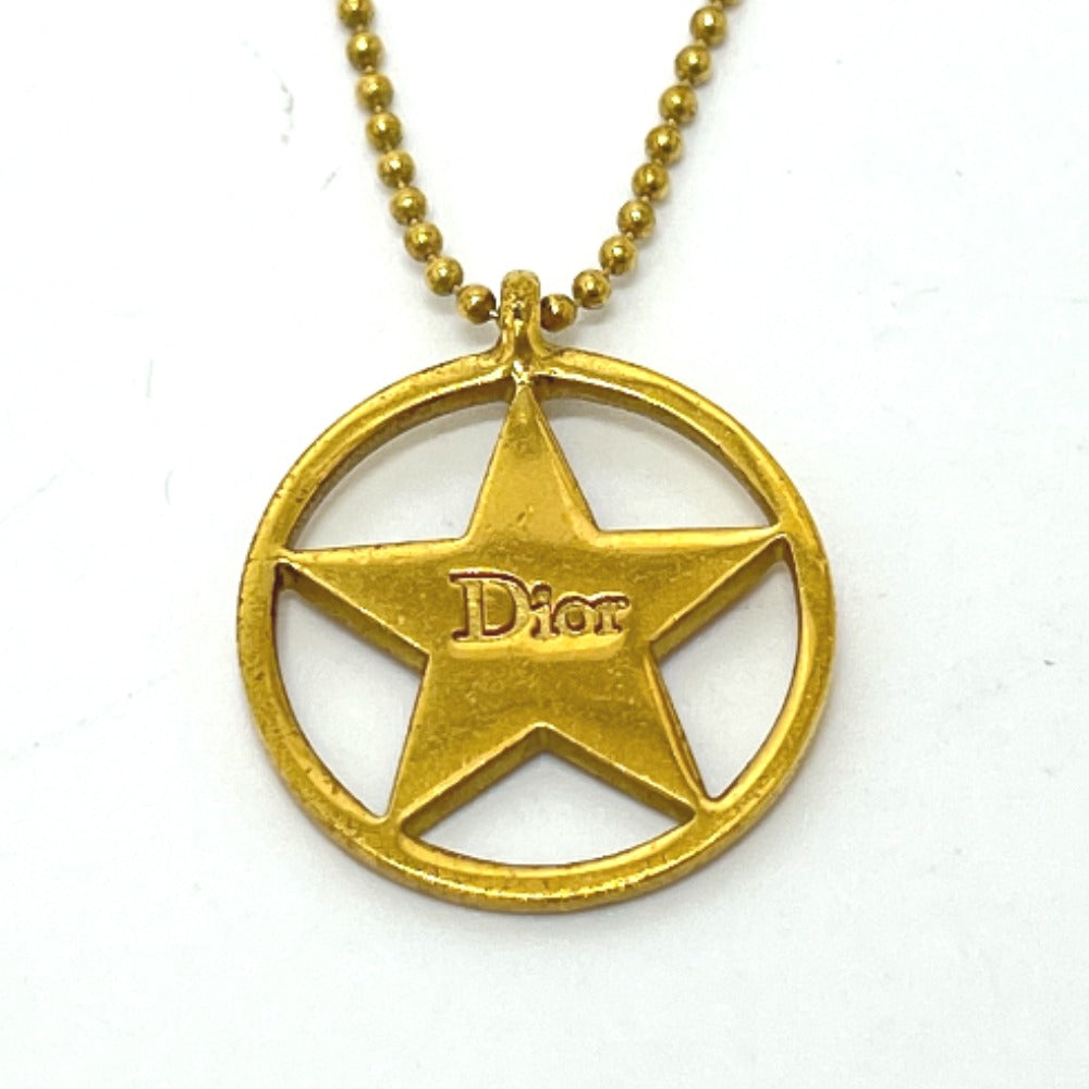 Christian Dior サークル スター チェーン アクセサリー ネックレス ゴールド レディース ゴールド