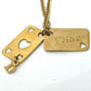 Dior Vintage Playing Card Chain Necklace, Strap, Metal, Women's, Gold