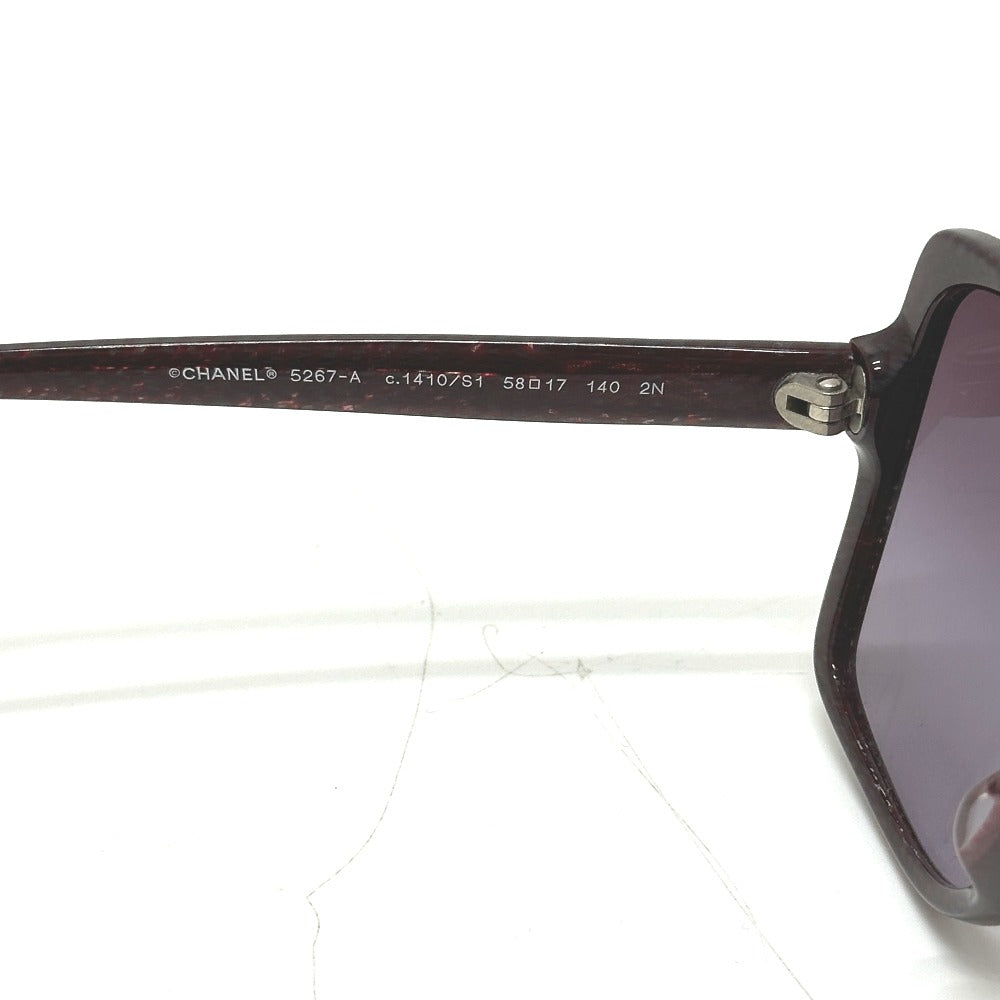 CHANEL 5267-A Coco Mark Eyeglasses Eyewear Sunglasses Plastic Women's Purple