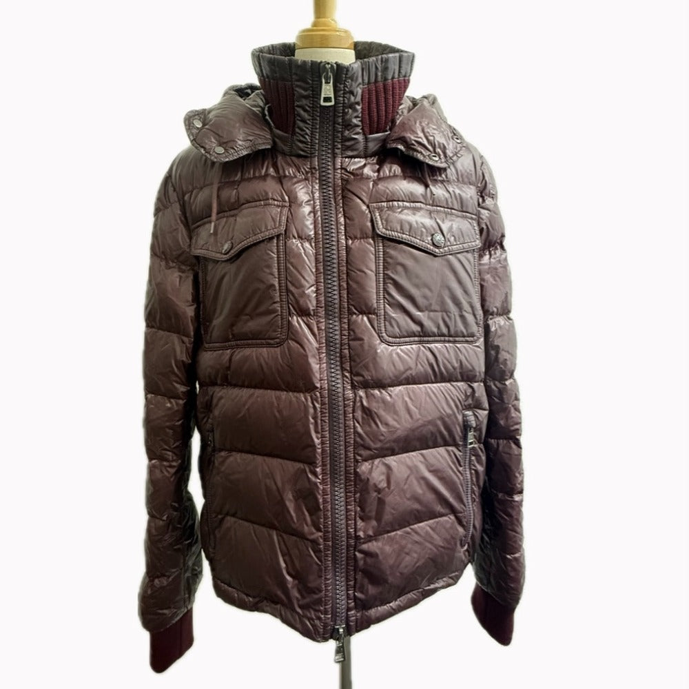 MONCLER FEDOR Women's Short Down Jacket in Nylon, Wine Red