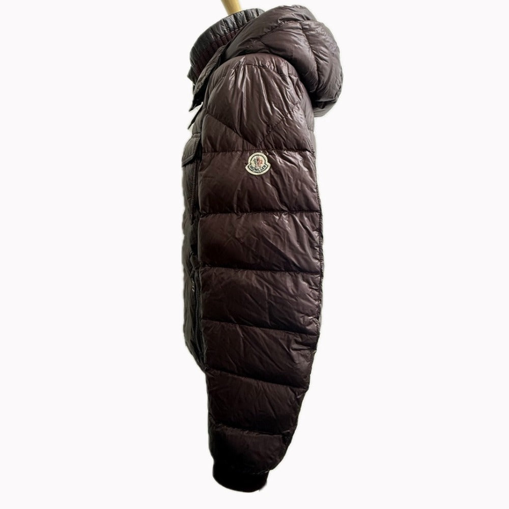 MONCLER FEDOR Women's Short Down Jacket in Nylon, Wine Red