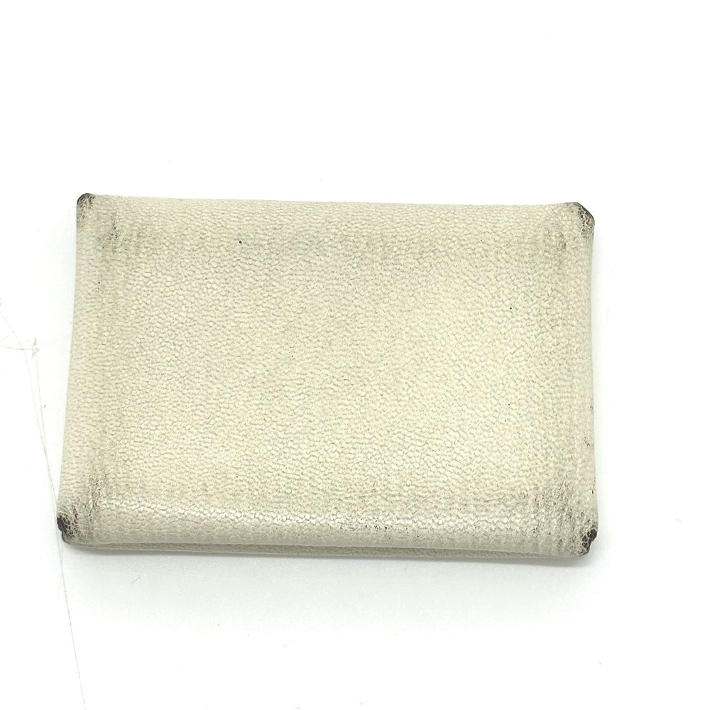 HERMES Calvi Duo Card Case, Coin Purse, Wallet, Business Card Holder, Coin Case, Bifold Wallet, Chevre Coromandel, Women's, Nata/Quebracho