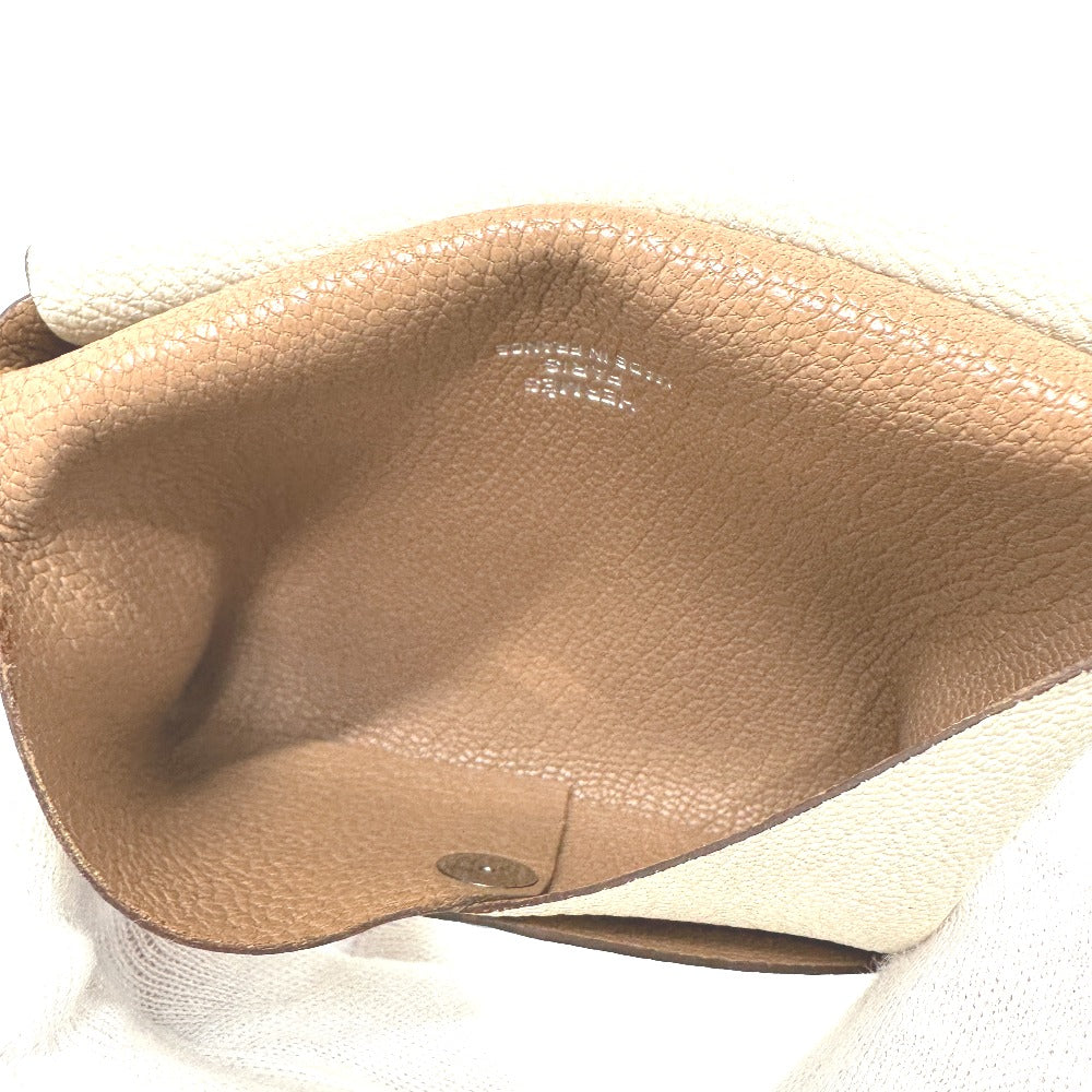 HERMES Calvi Duo Card Case, Coin Purse, Wallet, Business Card Holder, Coin Case, Bifold Wallet, Chevre Coromandel, Women's, Nata/Quebracho