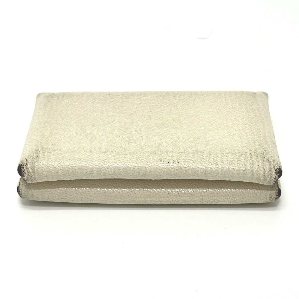 HERMES Calvi Duo Card Case, Coin Purse, Wallet, Business Card Holder, Coin Case, Bifold Wallet, Chevre Coromandel, Women's, Nata/Quebracho