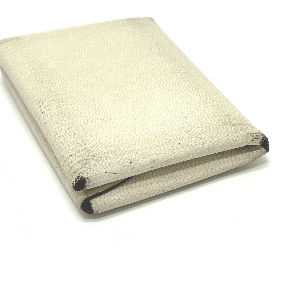 HERMES Calvi Duo Card Case, Coin Purse, Wallet, Business Card Holder, Coin Case, Bifold Wallet, Chevre Coromandel, Women's, Nata/Quebracho
