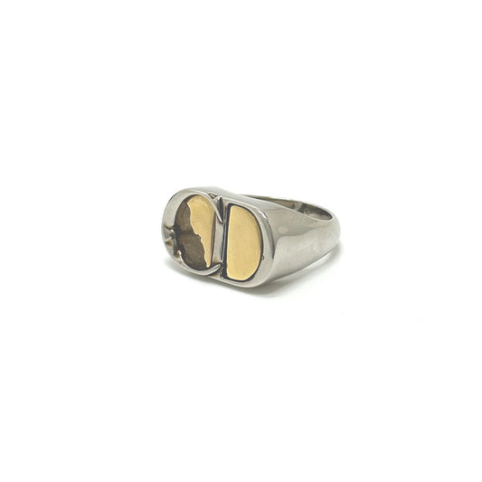 Dior CD Fashion Accessory Jewelry Cursive Ring, Women's, Silver