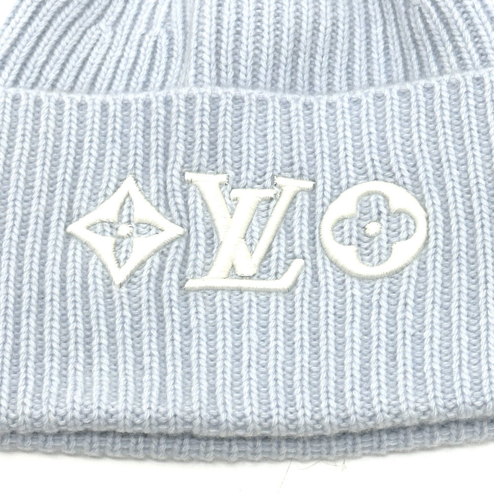 LOUIS VUITTON M93262 Beanie - LV Headline Beanie Hat, Knit Cap, Wool, Women's, Blue Ciel