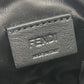 FENDI 8N0179 FF Logo Zucca Embossed Makeup Pouch, Cosmetic Pouch, Small Item Case, Canvas, Women's, Black