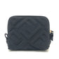 FENDI 8N0179 FF Logo Zucca Embossed Makeup Pouch, Cosmetic Pouch, Small Item Case, Canvas, Women's, Black
