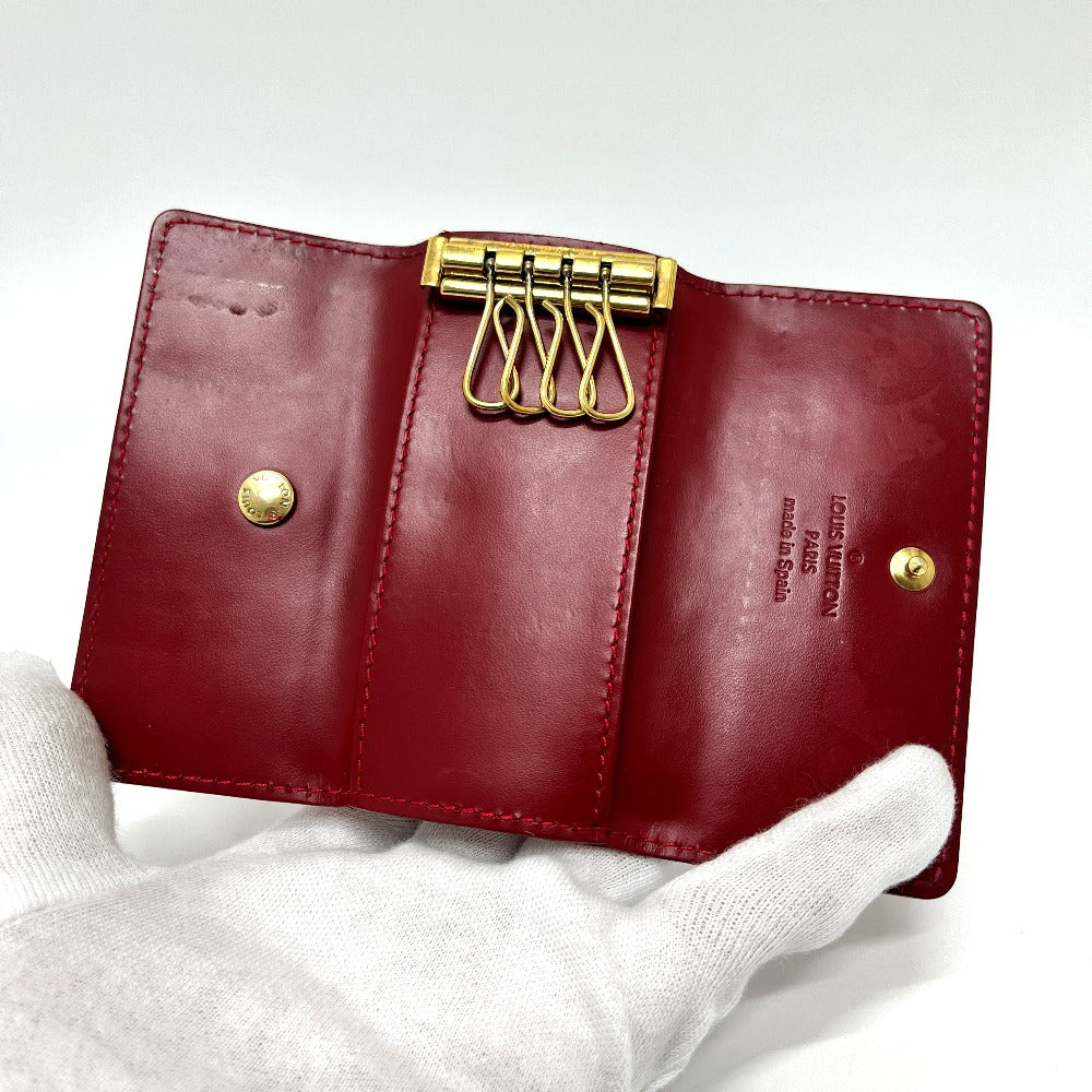 LOUIS VUITTON M91211 ミュルティクレ4 ミュルティクレ 4 鍵 4P 4連 キーケース モノグラムヴェルニ レディース ポムダム―ル レッド