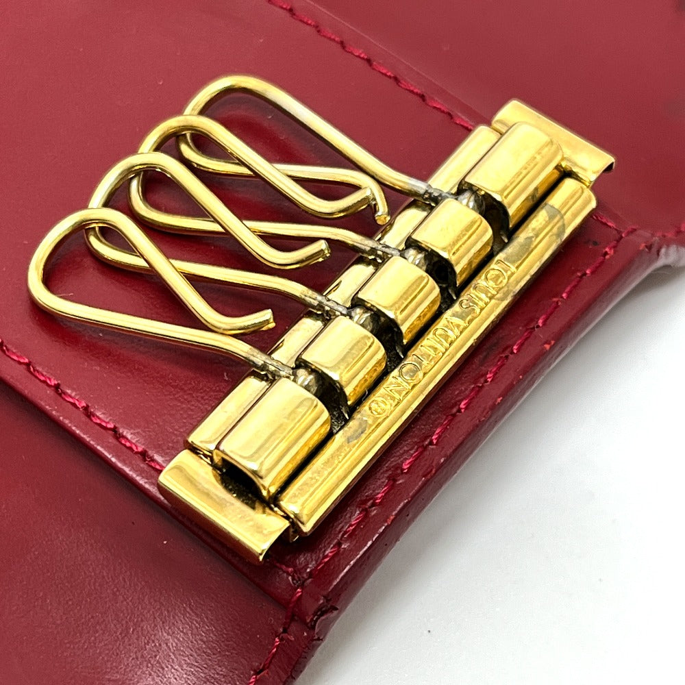LOUIS VUITTON M91211 ミュルティクレ4 ミュルティクレ 4 鍵 4P 4連 キーケース モノグラムヴェルニ レディース ポムダム―ル レッド