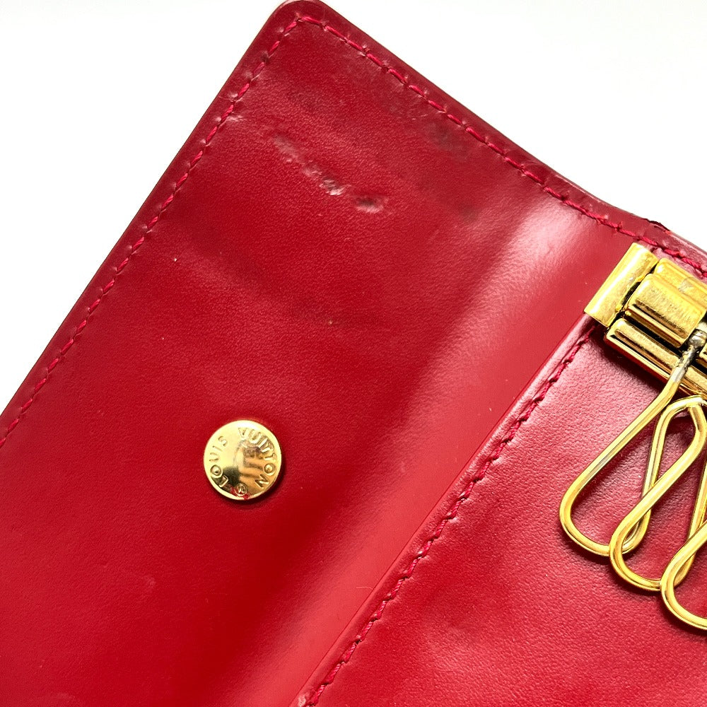 LOUIS VUITTON M91211 Multicles4 Multicles 4 Key 4P 4 sets Key Case MonogramVernis Pomme d'Amour Red Used