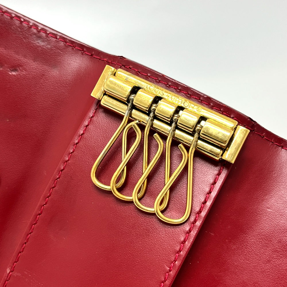 LOUIS VUITTON M91211 ミュルティクレ4 ミュルティクレ 4 鍵 4P 4連 キーケース モノグラムヴェルニ レディース ポムダム―ル レッド