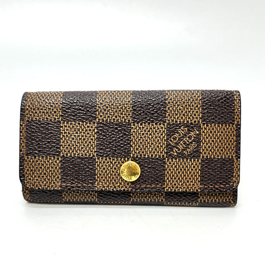 LOUIS VUITTON N62631 ミュルティクレ 4 4連 鍵 キーケース ダミエキャンバス レディース ブラウン