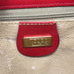 GUCCI 004-113-0364 Old Gucci GG Pattern Bag, 2-Way, Second Bag, Clutch, Shoulder Bag, PVC/Leather, Women's, Red