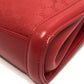 GUCCI 004-113-0364 Old Gucci GG Pattern Bag, 2-Way, Second Bag, Clutch, Shoulder Bag, PVC/Leather, Women's, Red