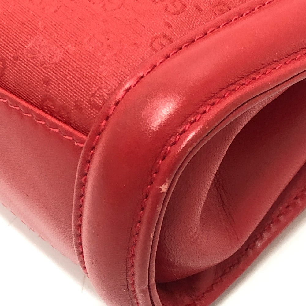 GUCCI 004-113-0364 Old Gucci GG Pattern Bag, 2-Way, Second Bag, Clutch, Shoulder Bag, PVC/Leather, Women's, Red