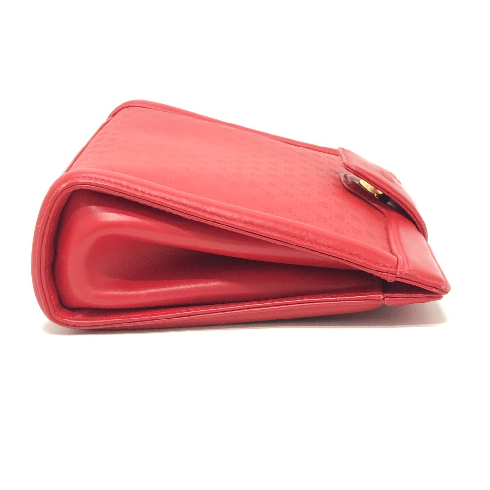GUCCI 004-113-0364 Old Gucci GG Pattern Bag, 2-Way, Second Bag, Clutch, Shoulder Bag, PVC/Leather, Women's, Red