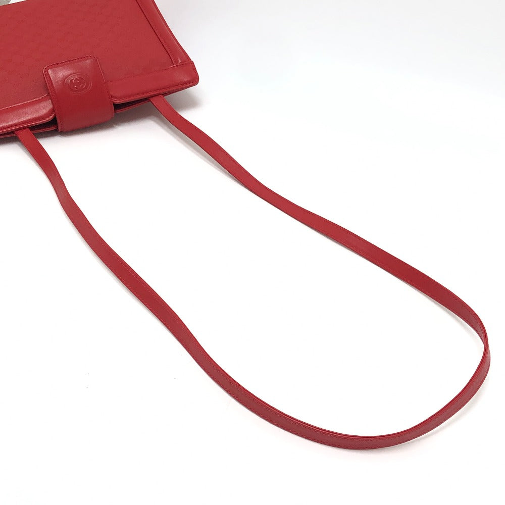 GUCCI 004-113-0364 Old Gucci GG Pattern Bag, 2-Way, Second Bag, Clutch, Shoulder Bag, PVC/Leather, Women's, Red