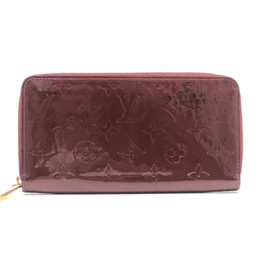 LOUIS VUITTON M93522 ジッピーウォレット ラウンドファスナー ロングウォレット 長財布 モノグラムヴェルニ レディース アマラント