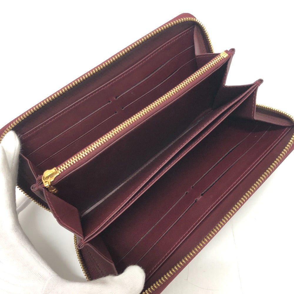 LOUIS VUITTON M93522 Zippy Wallet, Round Zipper Long Wallet, Monogram Vernis, Women's, Amarante