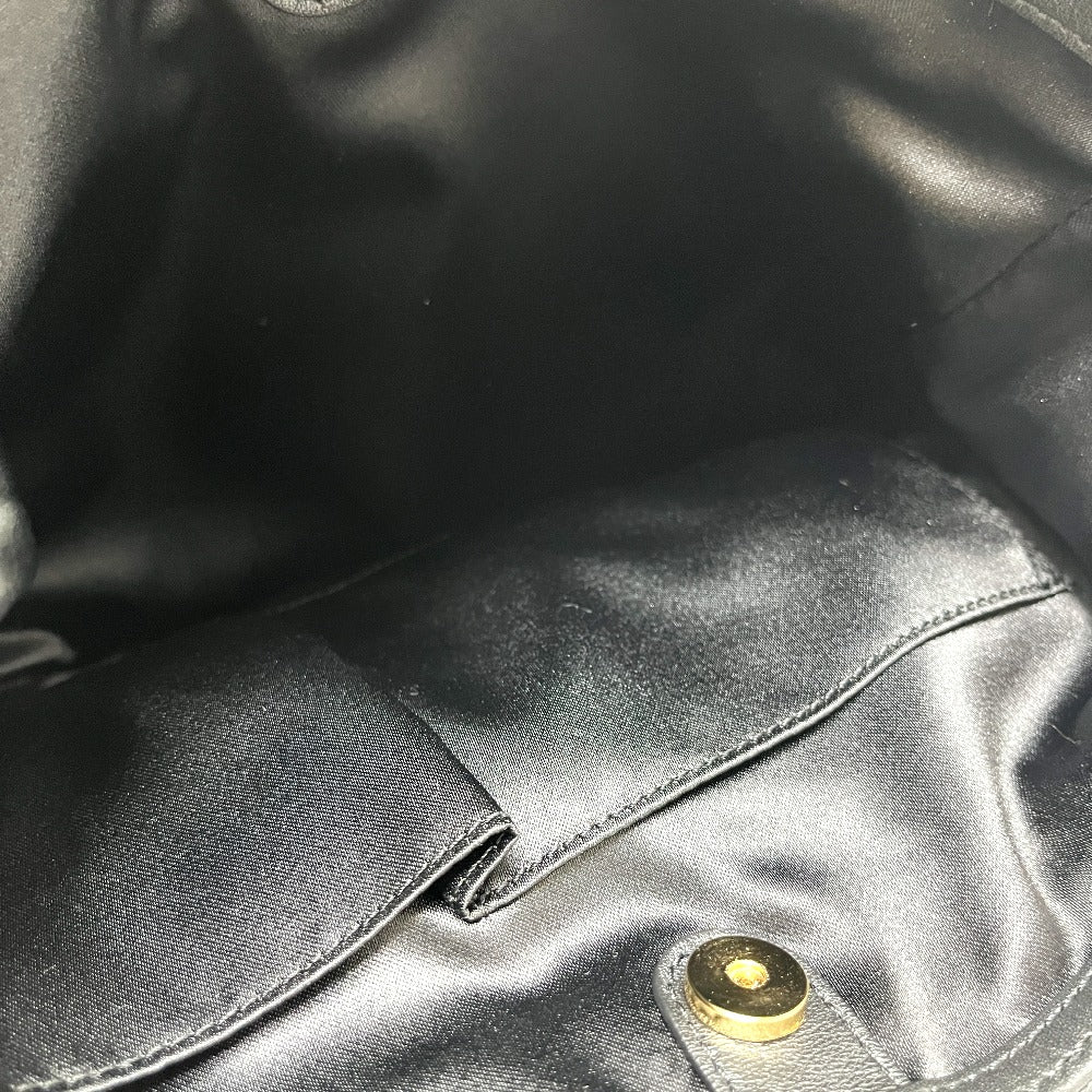 COACH F19453 Logo Plate Shoulder Bag Handbag Leather Women's Black