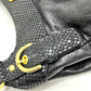 COACH F19453 Logo Plate Shoulder Bag Handbag Leather Women's Black