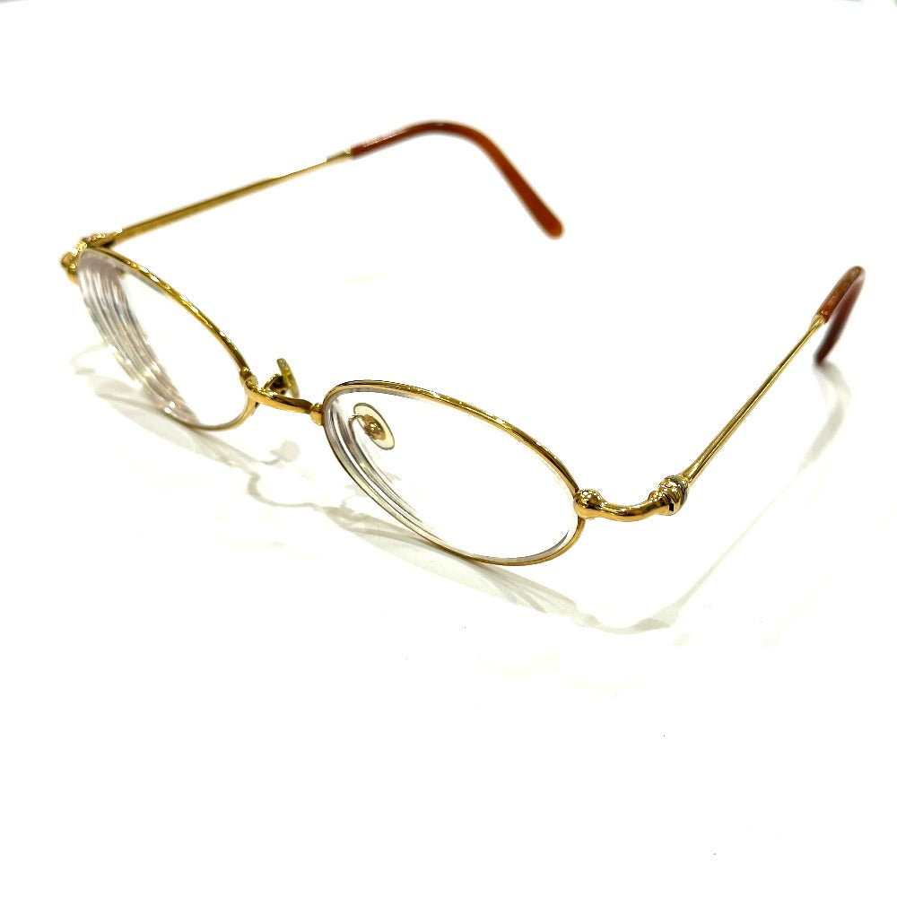 CARTIER トリニティ メガネ アイウェア 度あり 眼鏡 メタル レディース ゴールド