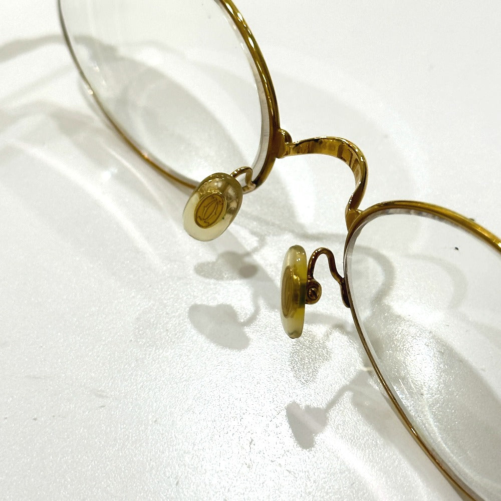 CARTIER トリニティ メガネ アイウェア 度あり 眼鏡 メタル レディース ゴールド