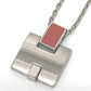 HERMES H motif Eileen Pendant Chain Accessory Necklace Metal Ladies Silver